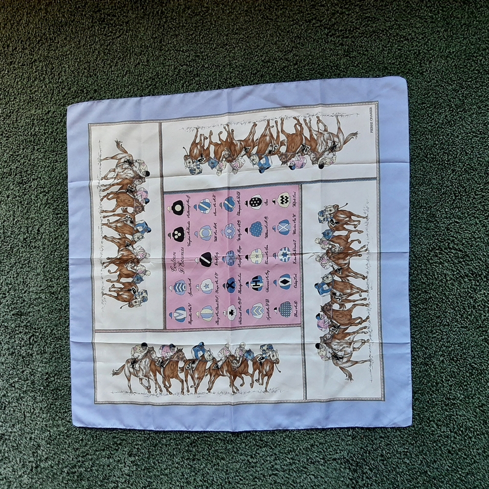 Pink and Blue Equestrian Themed Scarf